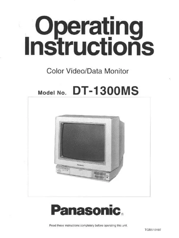 Mode d'emploi PANASONIC DT1300MS