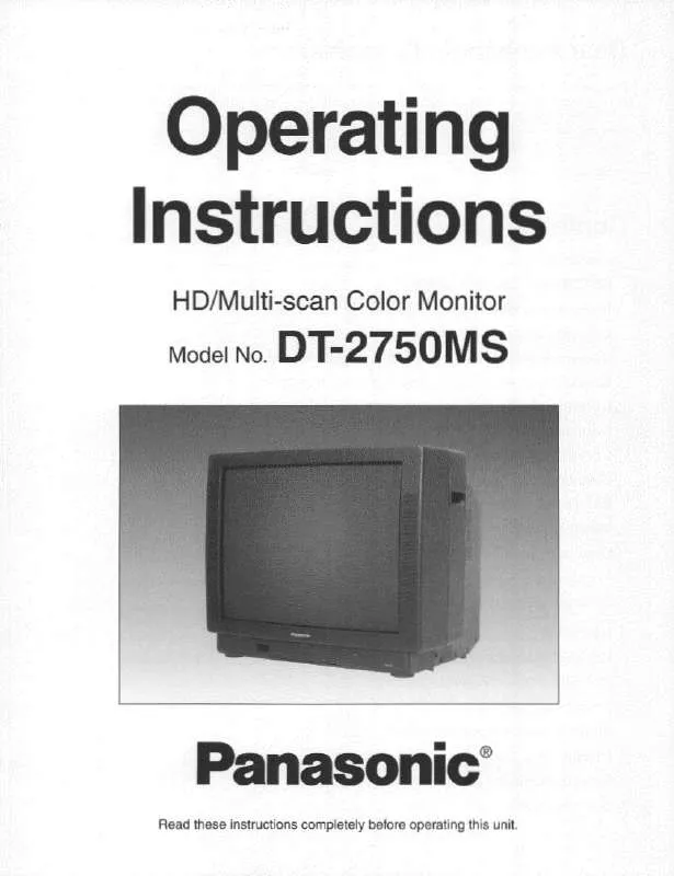 Mode d'emploi PANASONIC DT2750MS