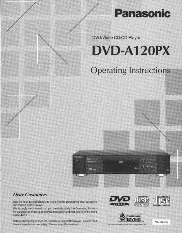 Mode d'emploi PANASONIC DVD-A120