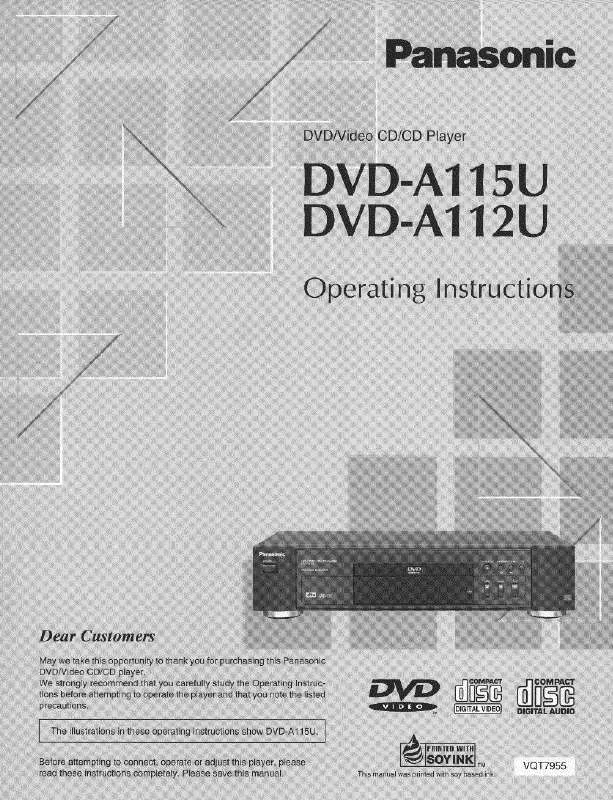 Mode d'emploi PANASONIC DVD-A112U