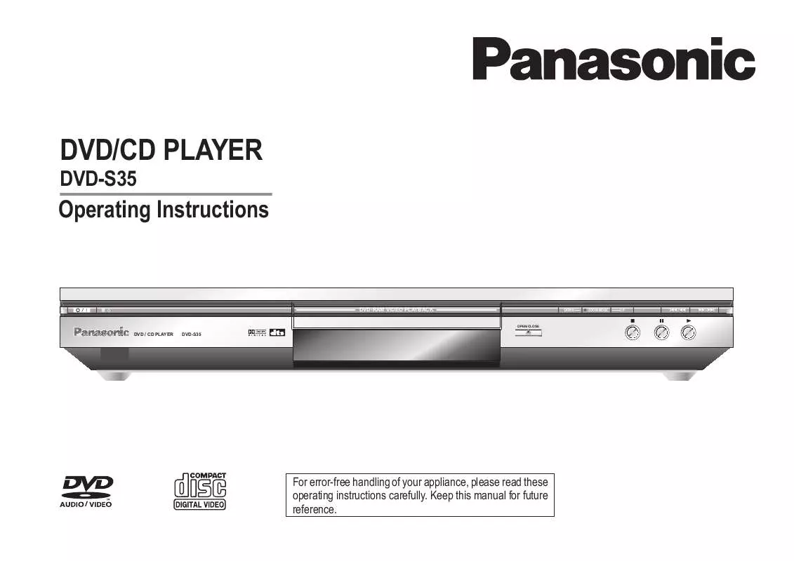 Mode d'emploi PANASONIC DVD-S35EB