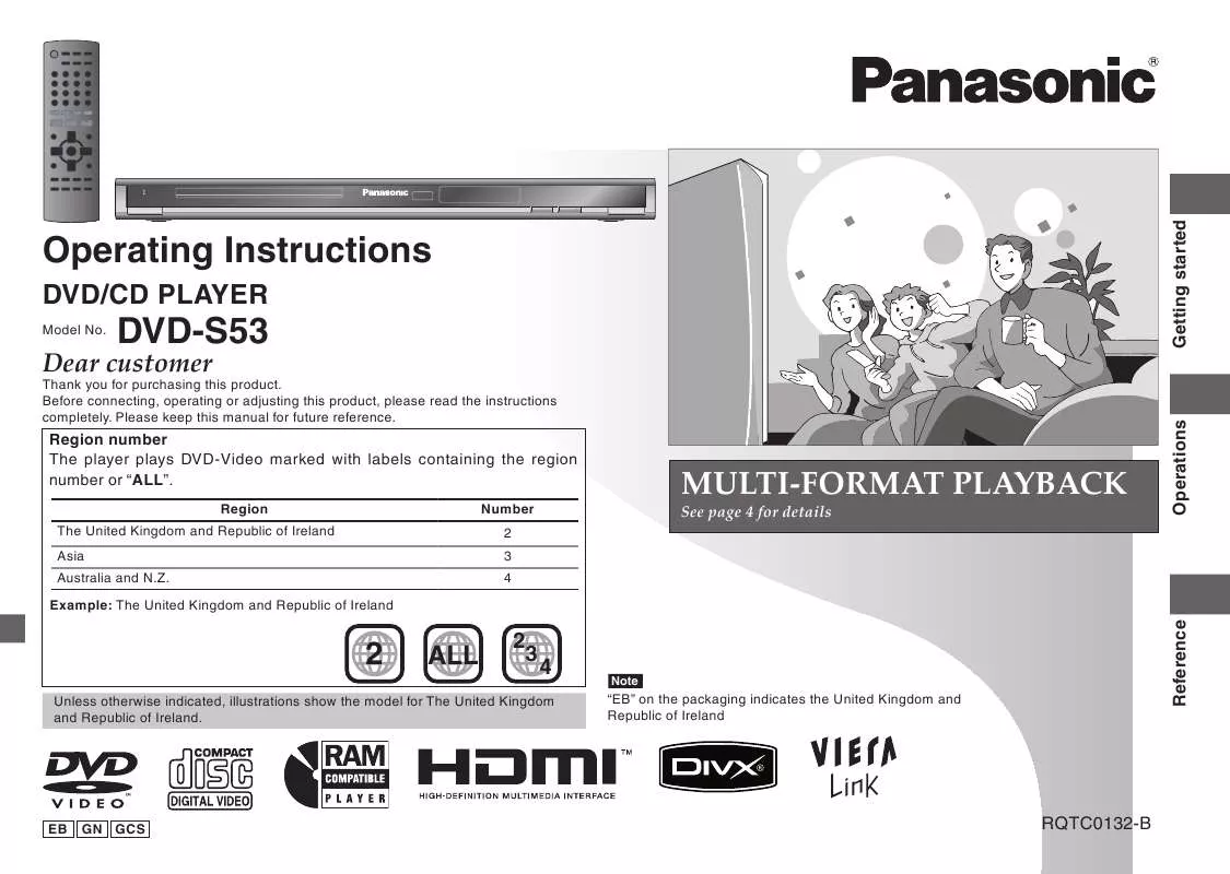 Mode d'emploi PANASONIC DVD-S53