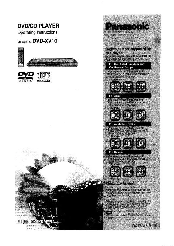 Mode d'emploi PANASONIC DVD-XV10