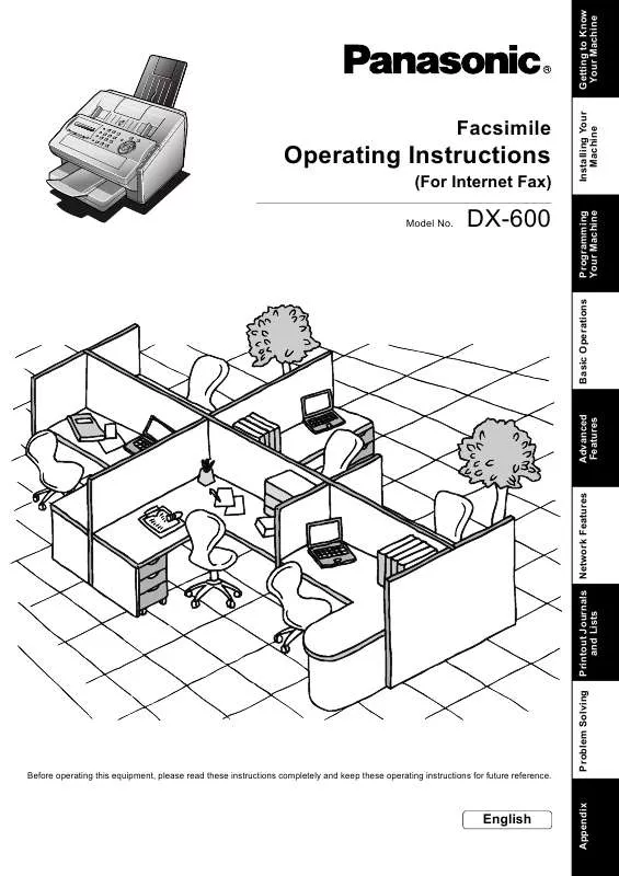 Mode d'emploi PANASONIC DX-600