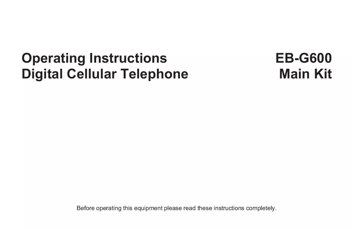 Mode d'emploi PANASONIC EB-GD600