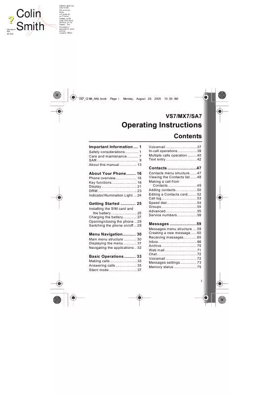 Mode d'emploi PANASONIC EB-MX7