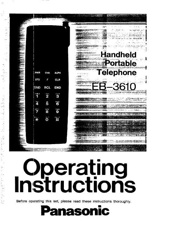 Mode d'emploi PANASONIC EB-3610