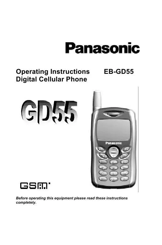 Mode d'emploi PANASONIC EB-GD55