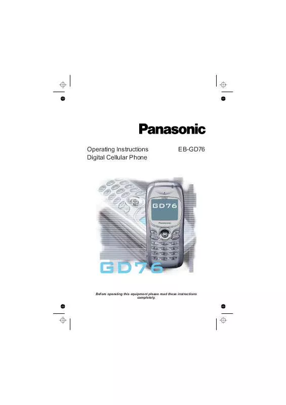 Mode d'emploi PANASONIC EB-GD76