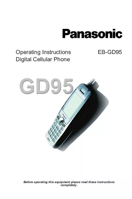 Mode d'emploi PANASONIC EB-GD95