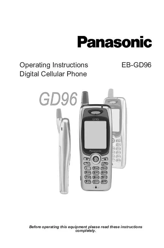 Mode d'emploi PANASONIC EB-GD96