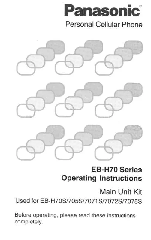 Mode d'emploi PANASONIC EB-H70