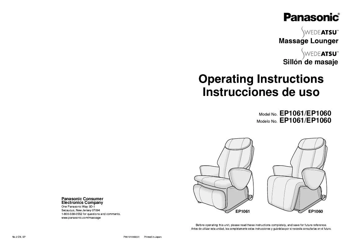 Mode d'emploi PANASONIC EP-1060