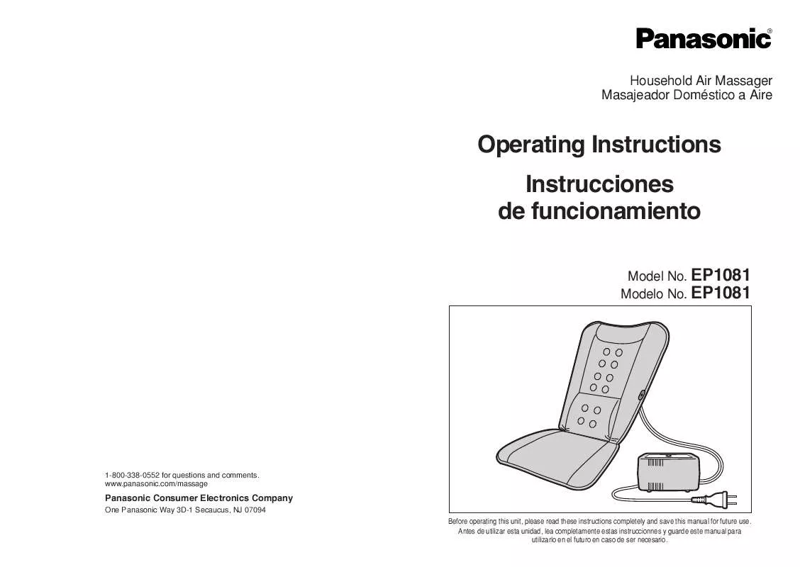 Mode d'emploi PANASONIC EP-1081