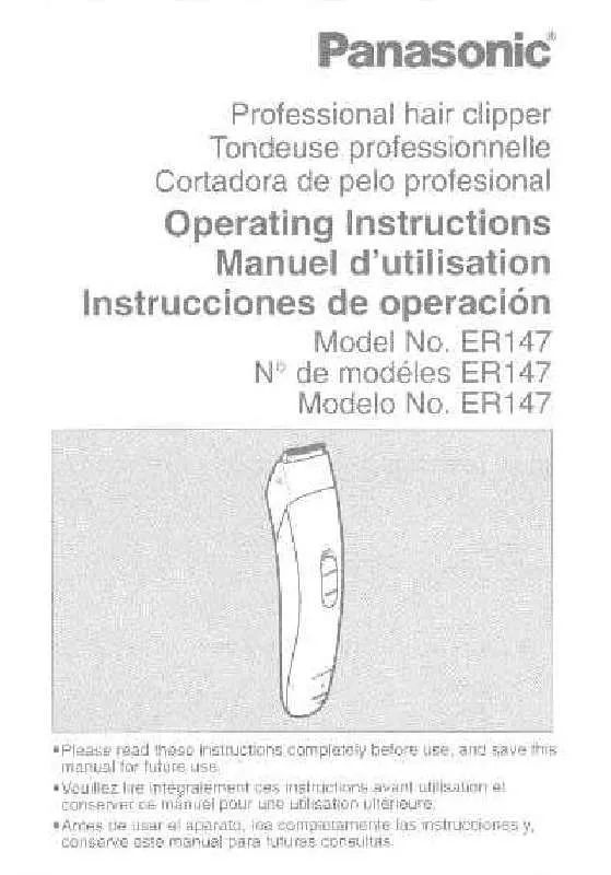 Mode d'emploi PANASONIC ER-147