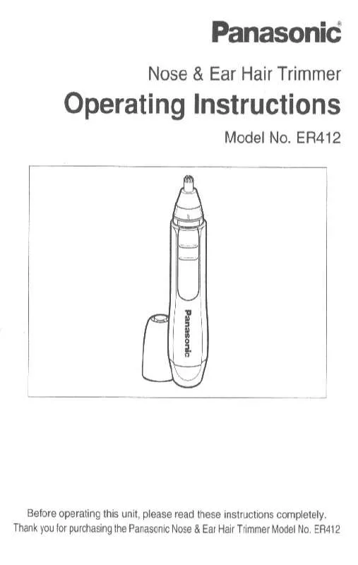 Mode d'emploi PANASONIC ER-412