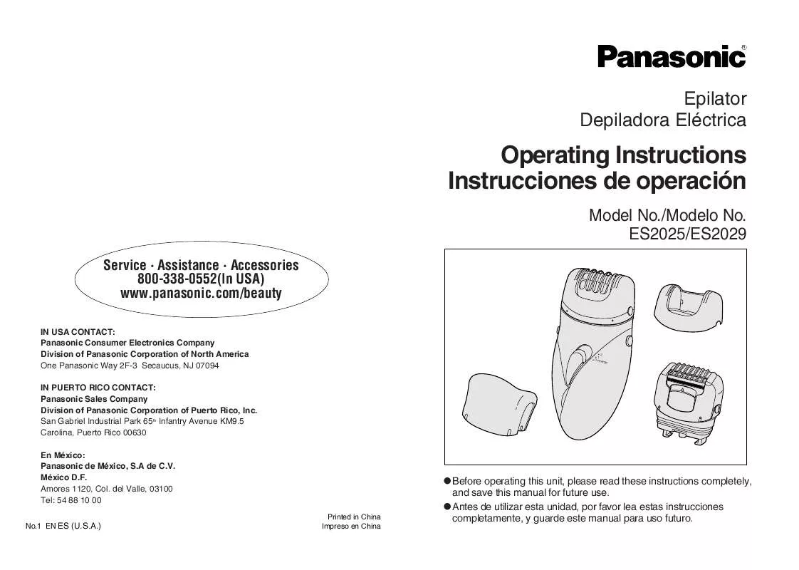 Mode d'emploi PANASONIC ES-2025