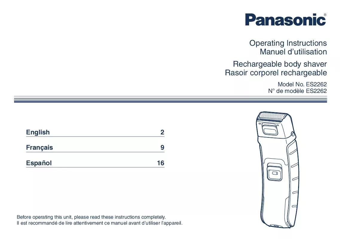 Mode d'emploi PANASONIC ES-2262