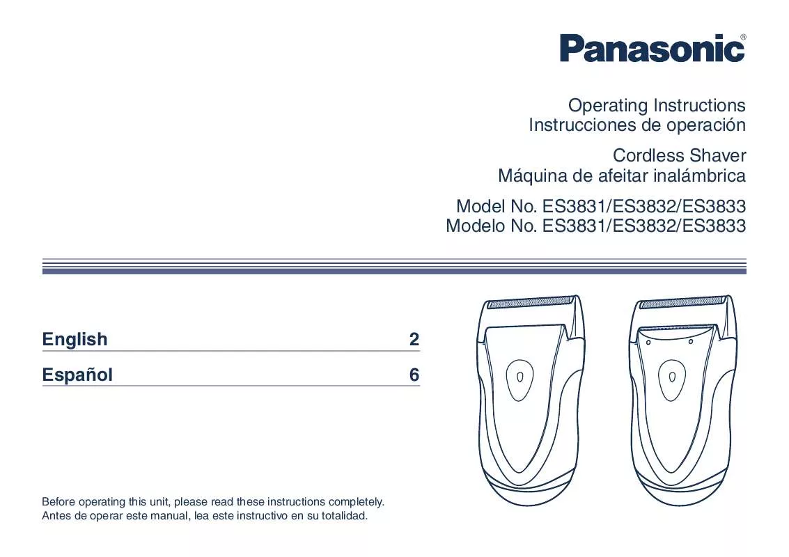 Mode d'emploi PANASONIC ES-3831