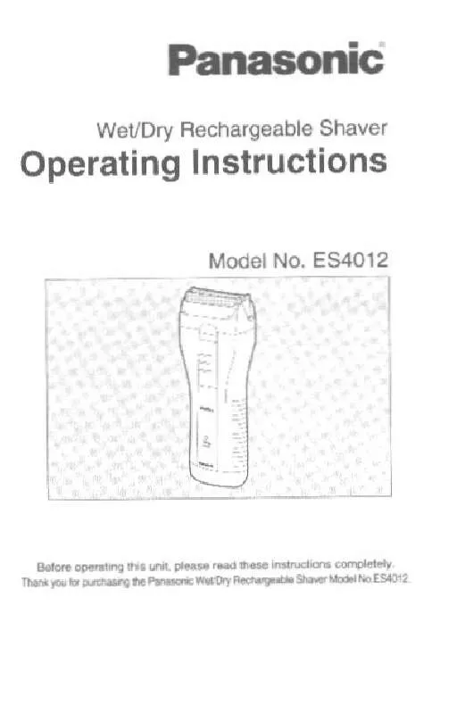 Mode d'emploi PANASONIC ES-4012