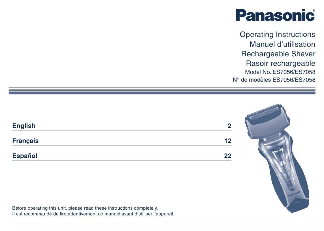 Mode d'emploi PANASONIC ES-7056