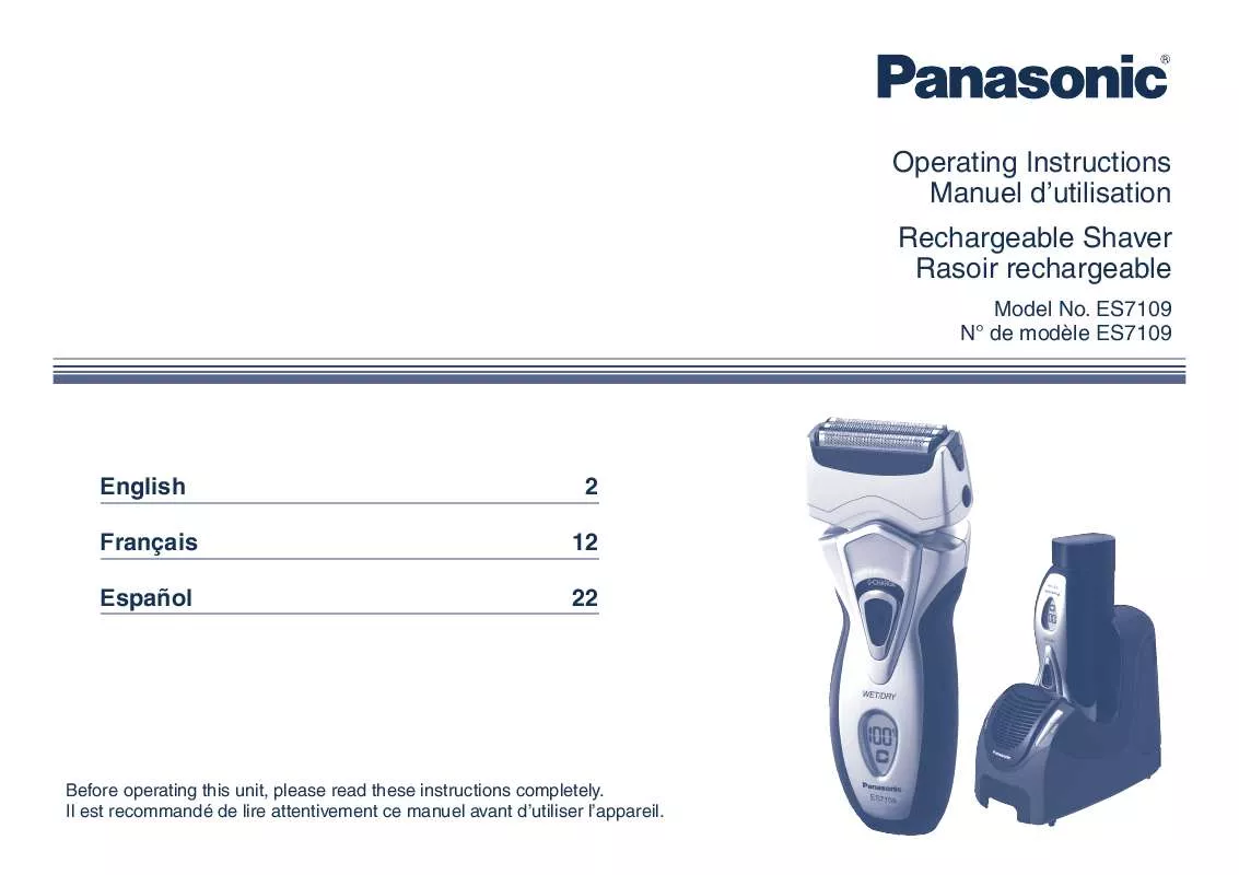 Mode d'emploi PANASONIC ES-7109