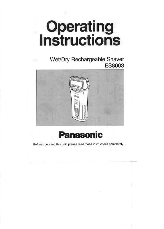 Mode d'emploi PANASONIC ES-8003