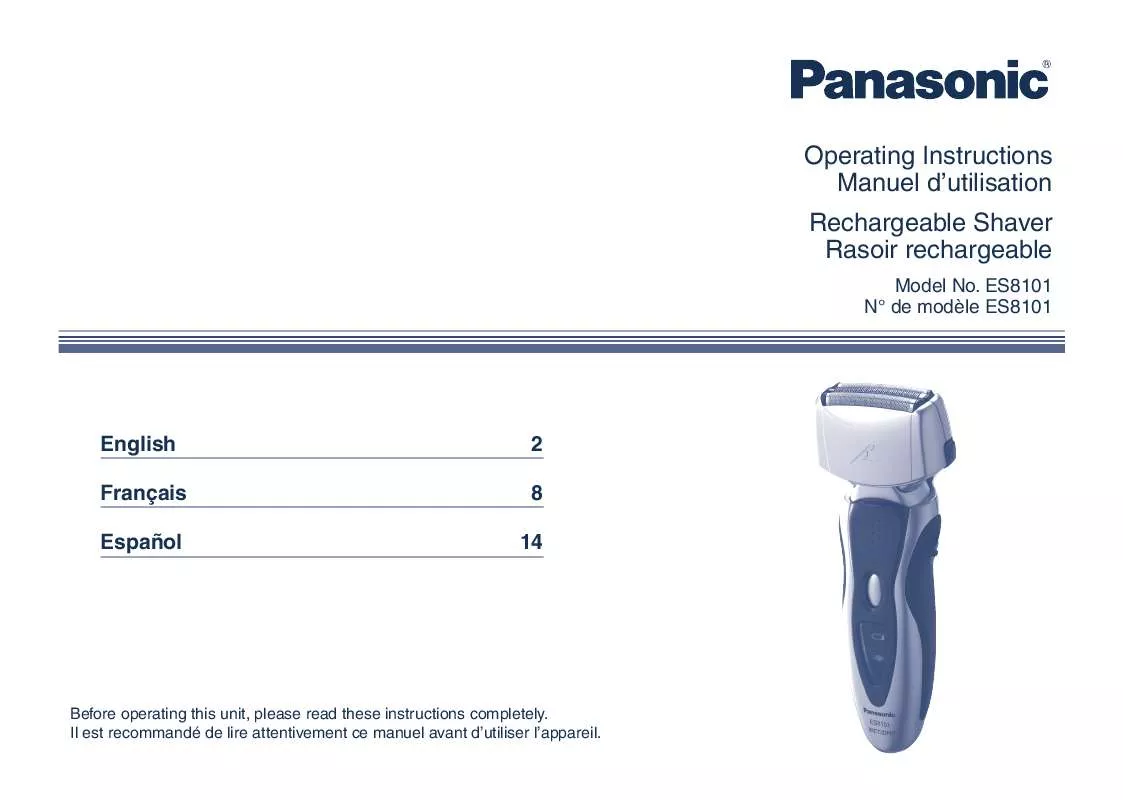 Mode d'emploi PANASONIC ES-8101