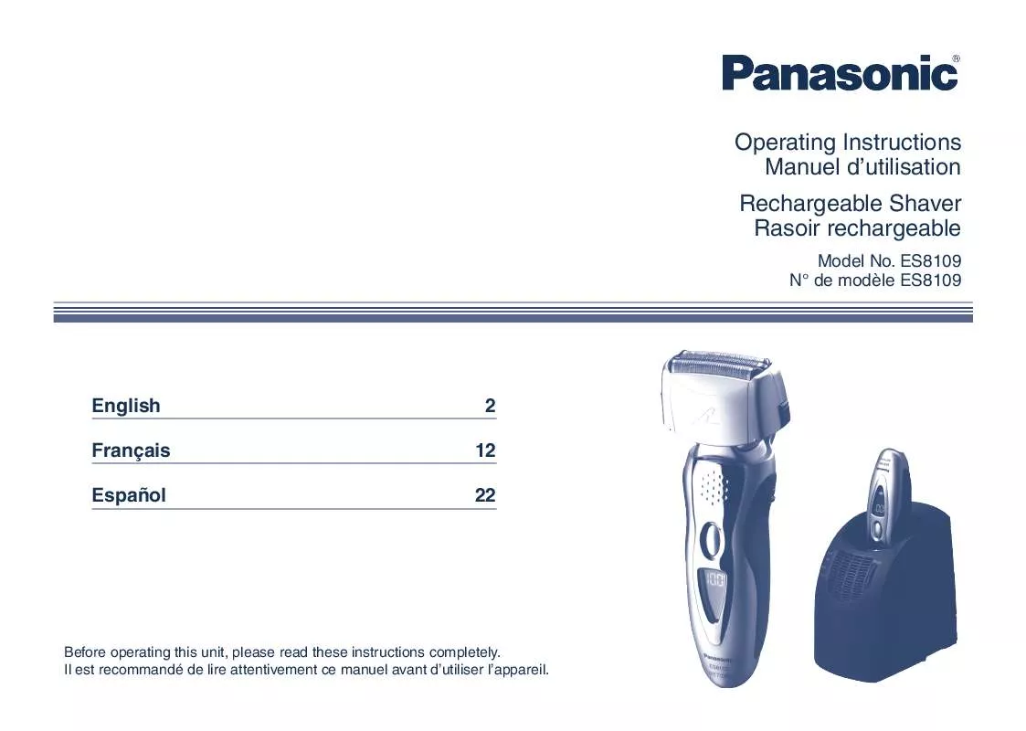 Mode d'emploi PANASONIC ES-8109