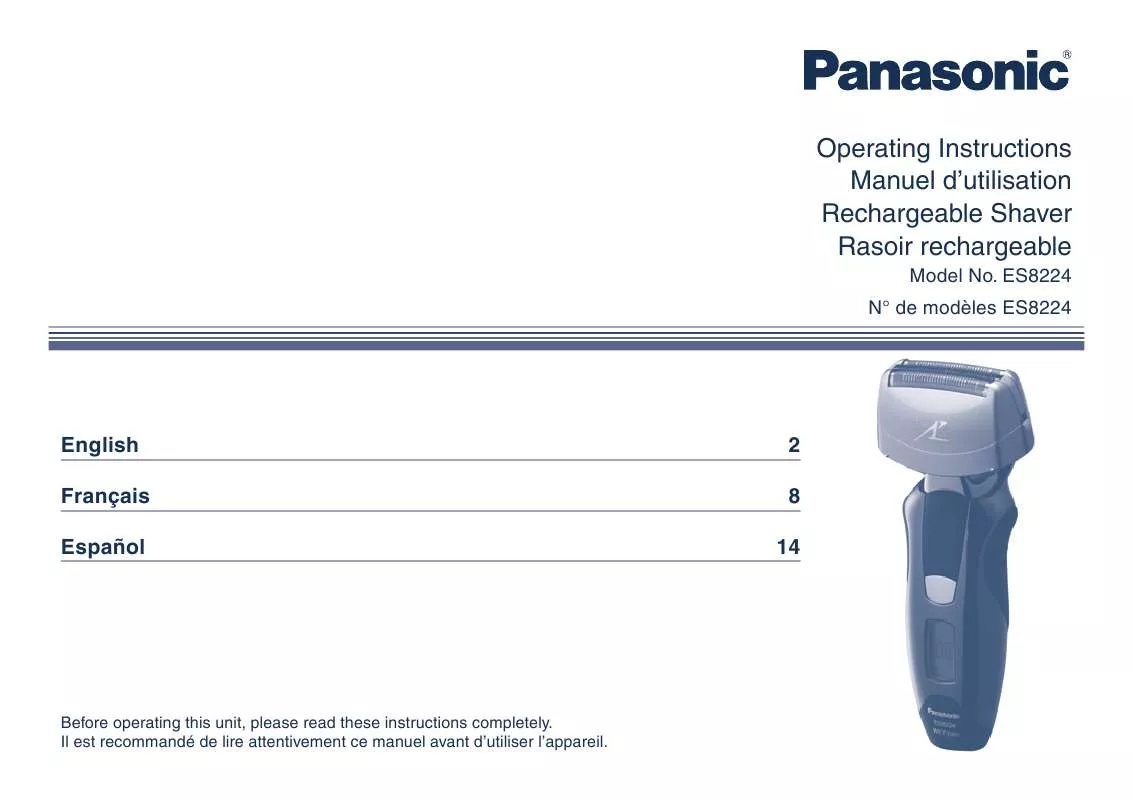 Mode d'emploi PANASONIC ES-8224