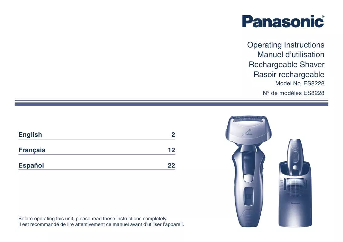 Mode d'emploi PANASONIC ES-8228