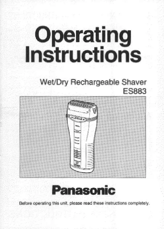 Mode d'emploi PANASONIC ES-883