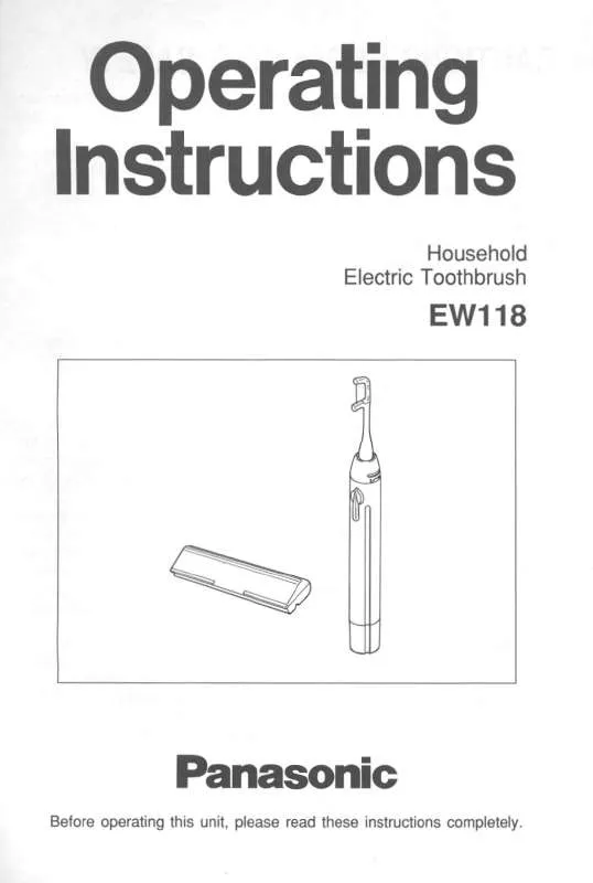 Mode d'emploi PANASONIC EW118