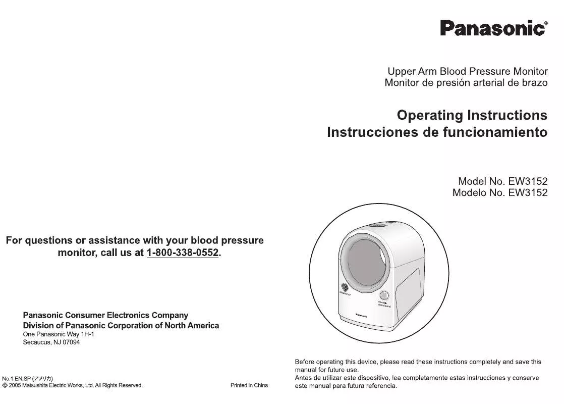 Mode d'emploi PANASONIC EW3152