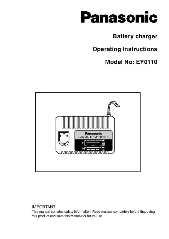 Mode d'emploi PANASONIC EY0110