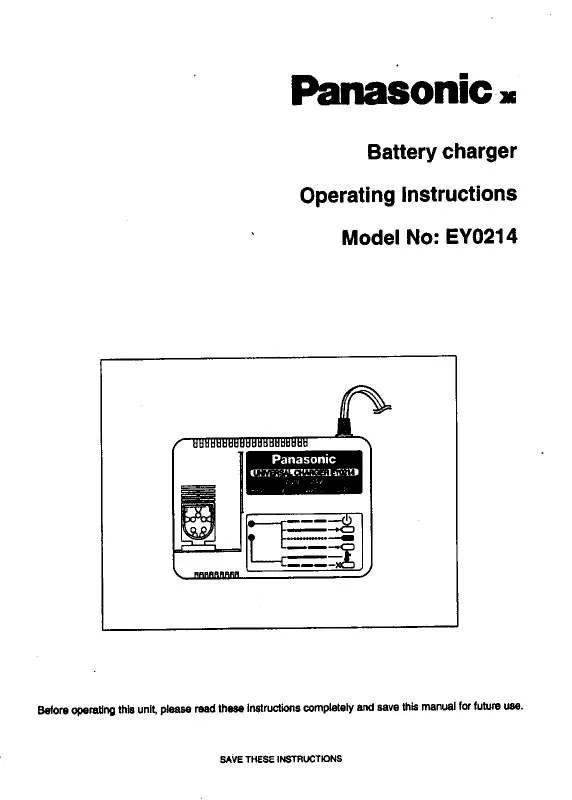 Mode d'emploi PANASONIC EY0214