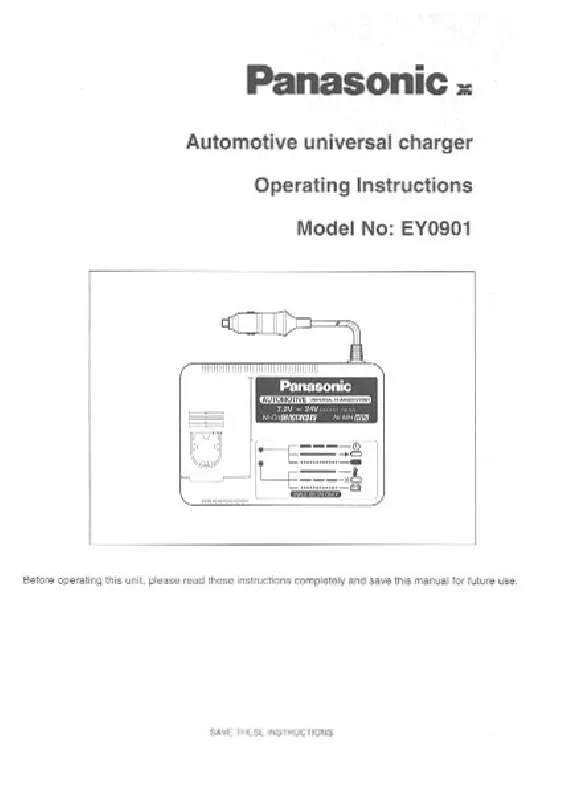 Mode d'emploi PANASONIC EY0901