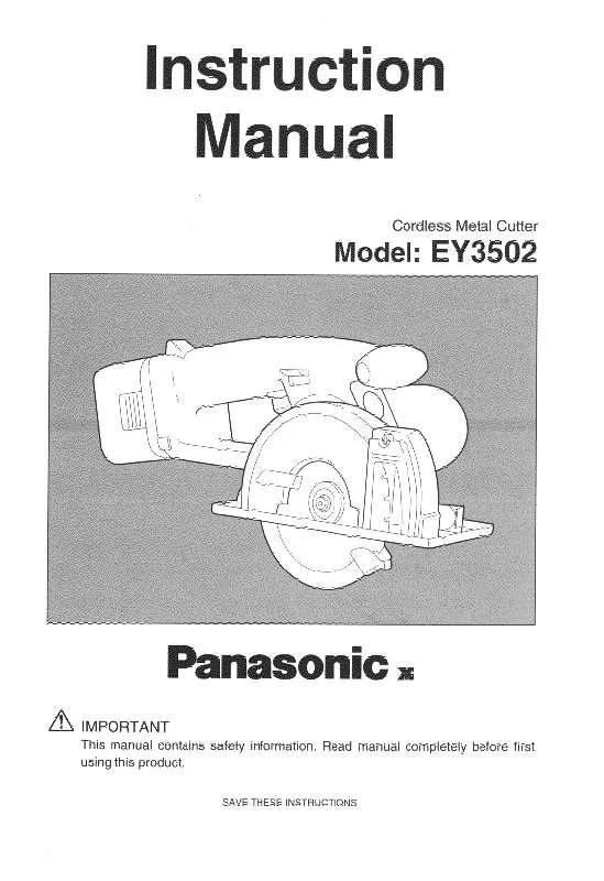 Mode d'emploi PANASONIC EY3502