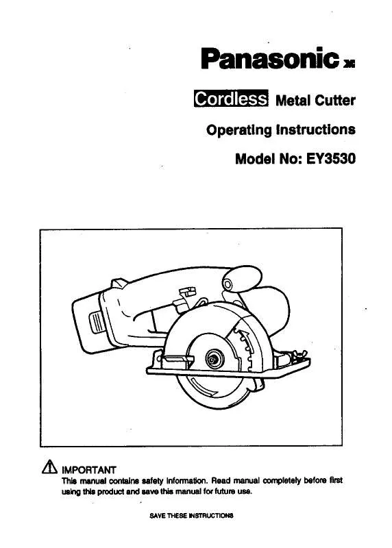 Mode d'emploi PANASONIC EY3530