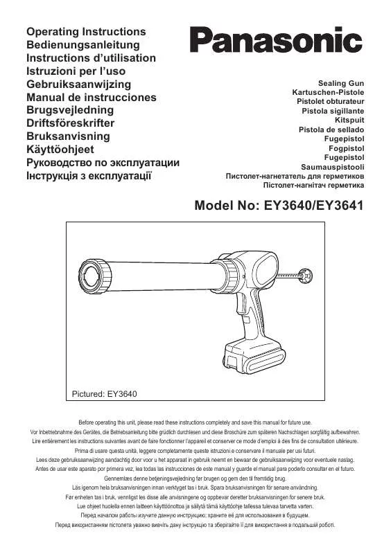 Mode d'emploi PANASONIC EY3641