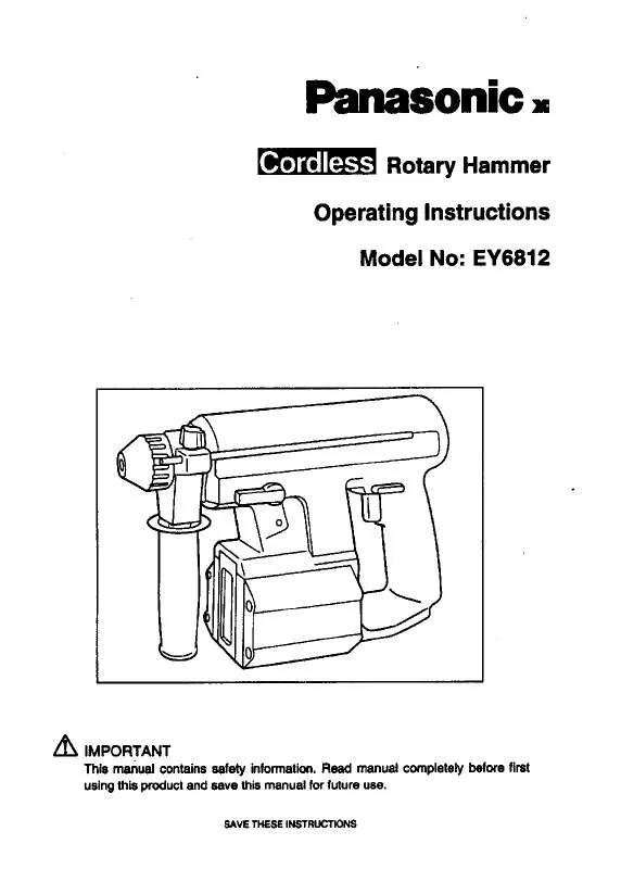 Mode d'emploi PANASONIC EY6812