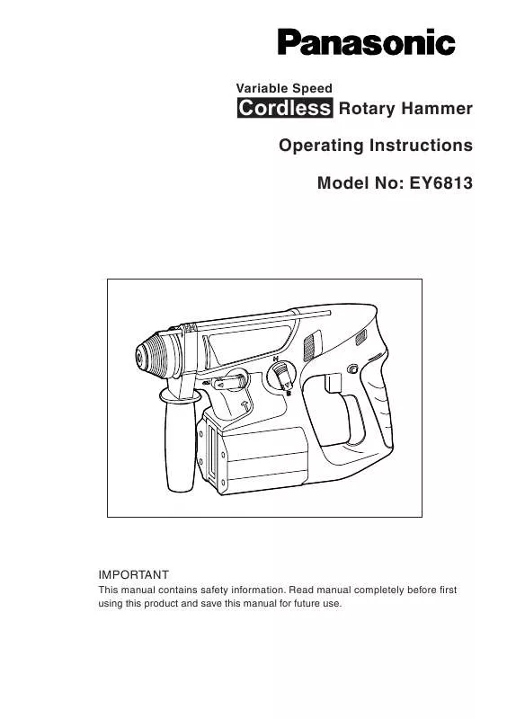 Mode d'emploi PANASONIC EY6813