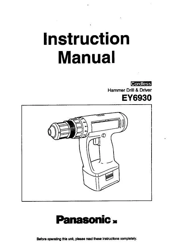 Mode d'emploi PANASONIC EY6930