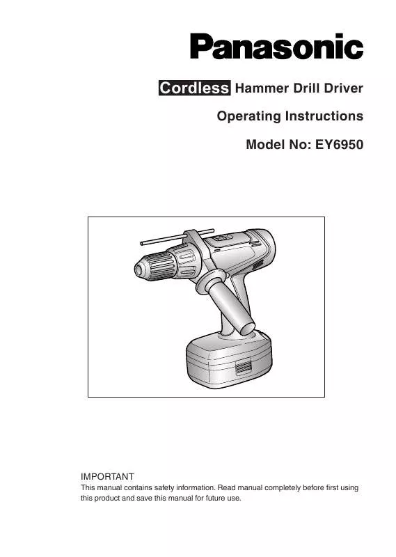 Mode d'emploi PANASONIC EY6950