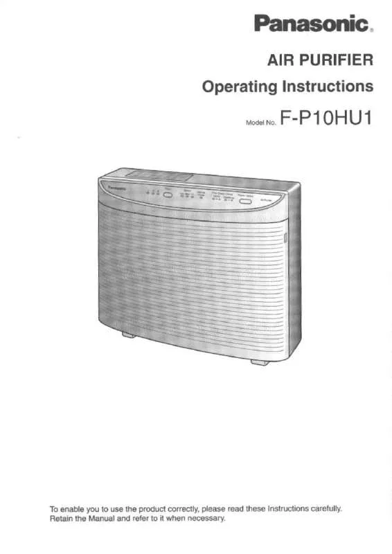 Mode d'emploi PANASONIC FP-10HU1