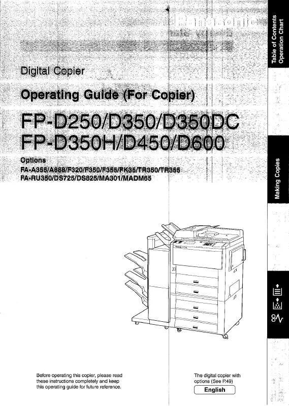 Mode d'emploi PANASONIC FP-D250