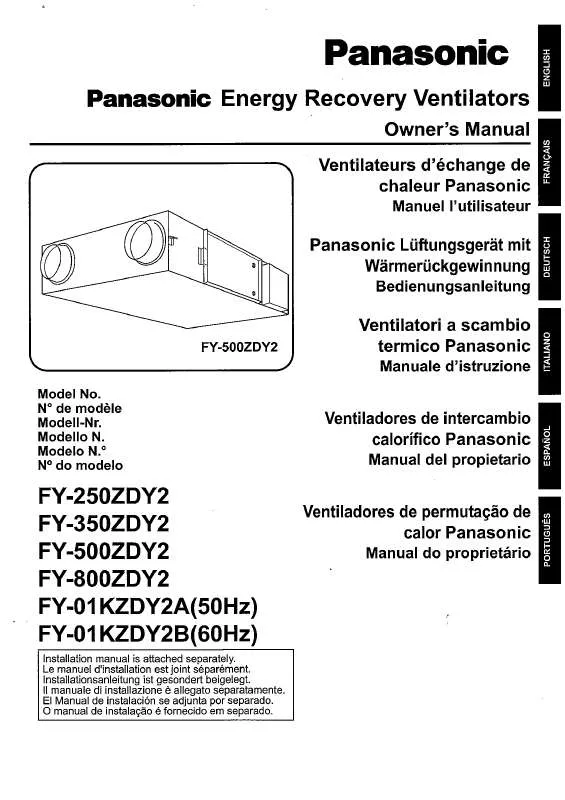 Mode d'emploi PANASONIC FY01KZDY2A