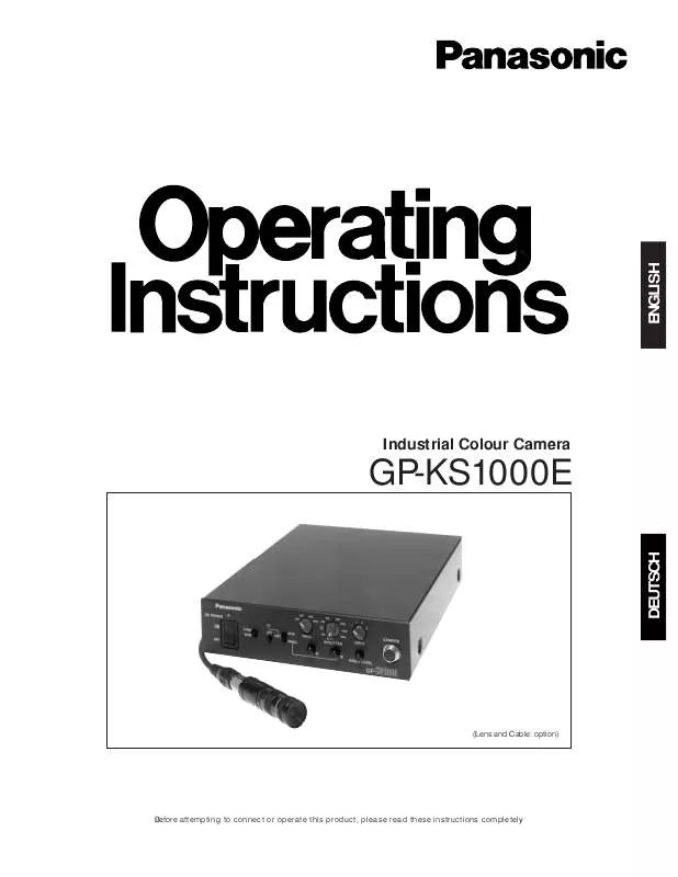 Mode d'emploi PANASONIC GP-KS1000E