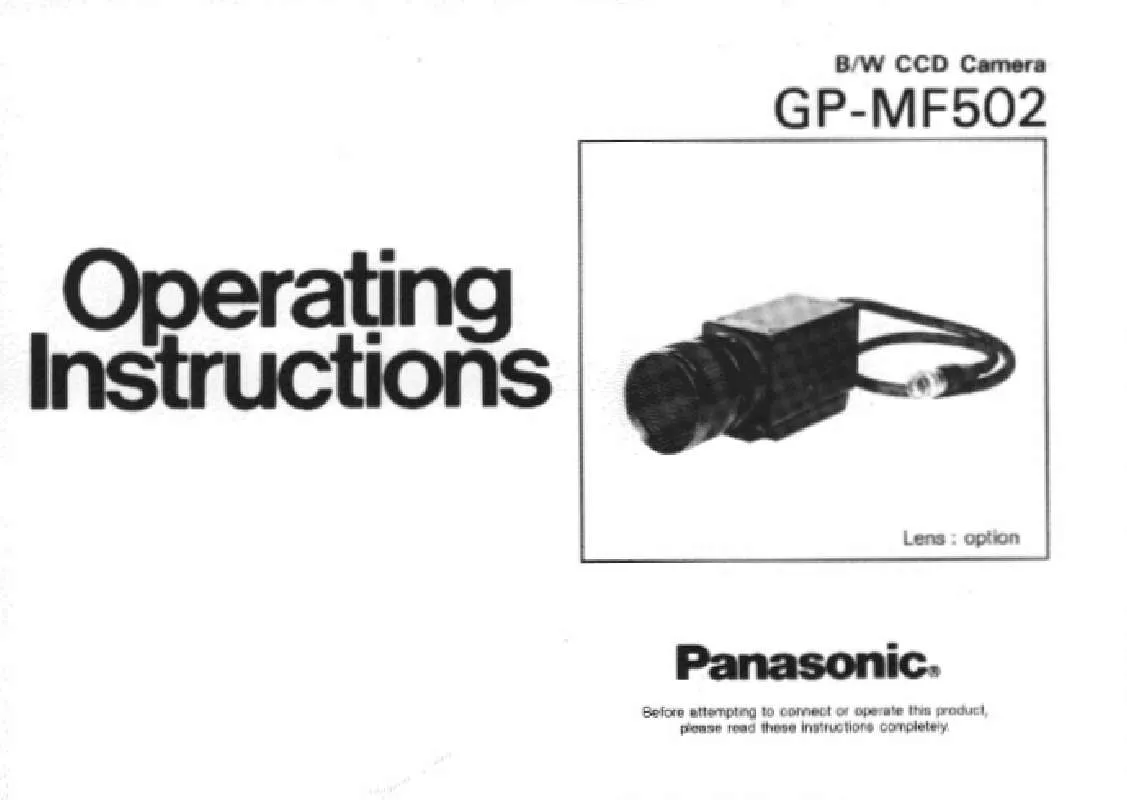 Mode d'emploi PANASONIC GP-MF502