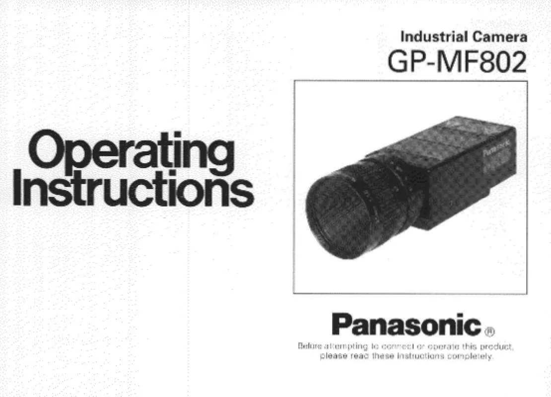 Mode d'emploi PANASONIC GP-MF802